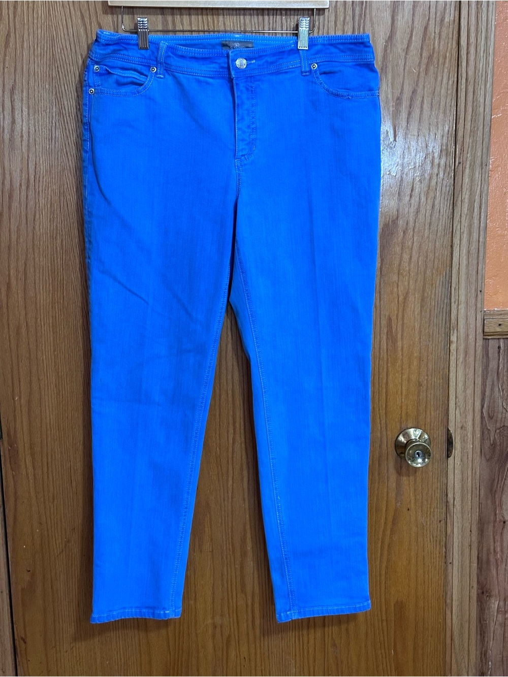 Chico's Electric Blue Skinny Jeans Approx sz 14 so slimming
